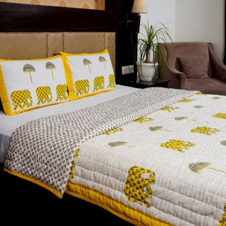Royal Elephant Jaipuri Quilt